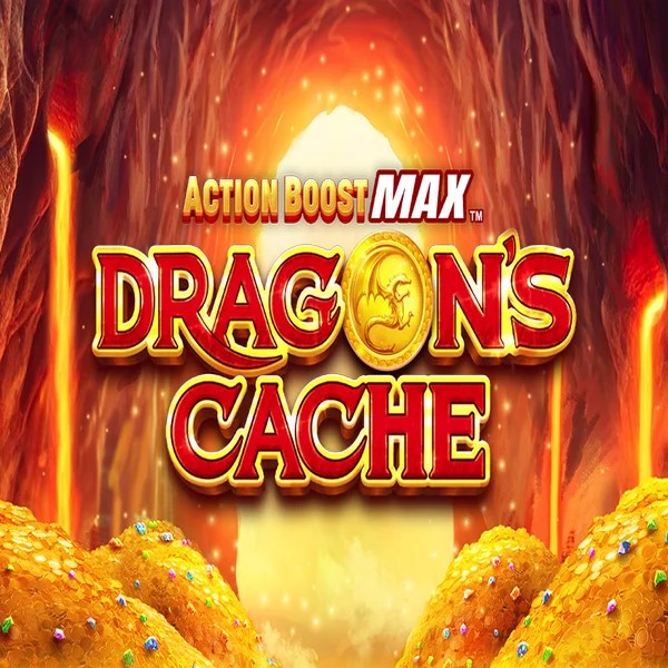 Action Boost Max Dragon's Cache logo – Slots by SpinPlay Games at Festival Play Casino