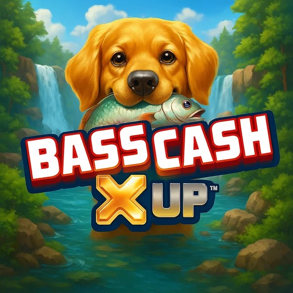 Bass Cash X UP slot logo by Alchemy Gaming at Festival Play Casino