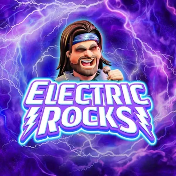Electric Rocks slot logo by Inspired Gaming at Festival Play Casino