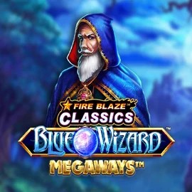 Fire Blaze Blue Wizard Megaways logo by Rarestone Gaming at Festival Play Casino