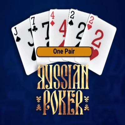 Russian Poker slot logo by OneTouch Games at Festival Play Casino