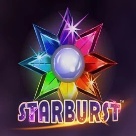 Official Slots logo: Starburst by NetEnt at Festival Play Casino