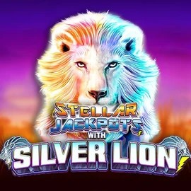 Stellar Jackpots with Silver Lion slot icon by Lightning Box Game, available at Festival Play Casino